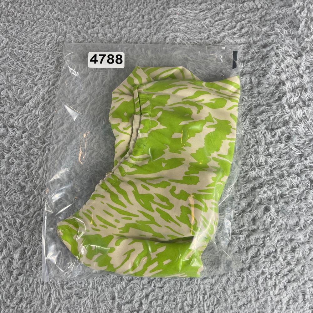 Bar III Lime Green Cream Animal Print Halter Neck Sleeveless Blouse Small - Picture 8 of 8